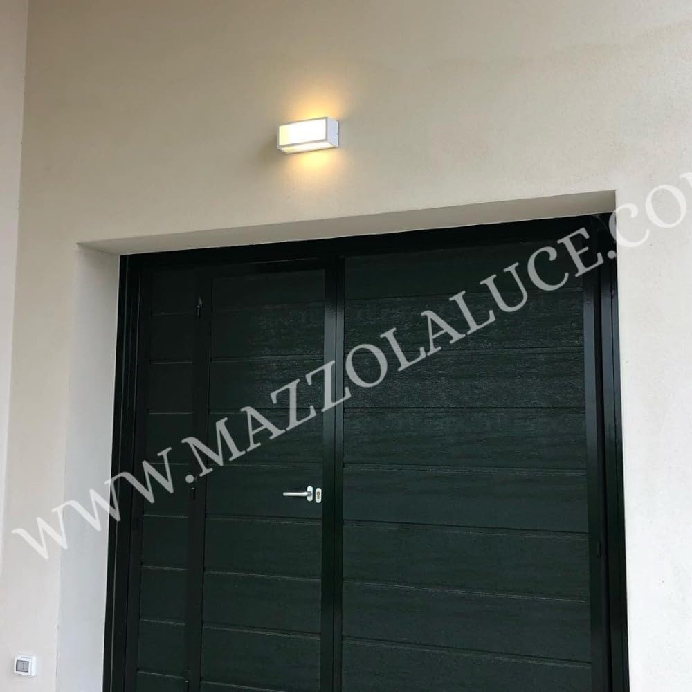 MAZZOLA LUCE Applique Parete Esterna Bianca IP54 | Alluminio Per Balcone, Terrazzo E Facciata Con Portalampada E27 - 5