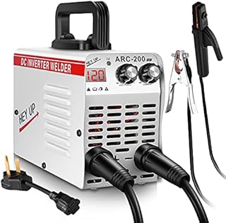 HEYUP Arc Welder,110V/220V Dual Voltage 120Amp MMA Stick Welding Machine IGBT Inverter Portable Lightweight DC Welder LCD Display for Beginner with Electrode Holder Clamps Welder