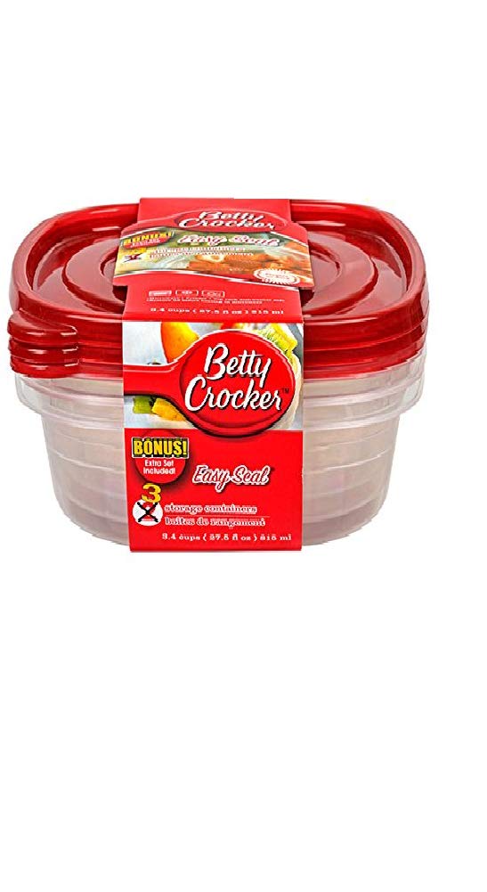 Buy Betty Crocker Round Plastic Food Saver Storage Containers, 2ct