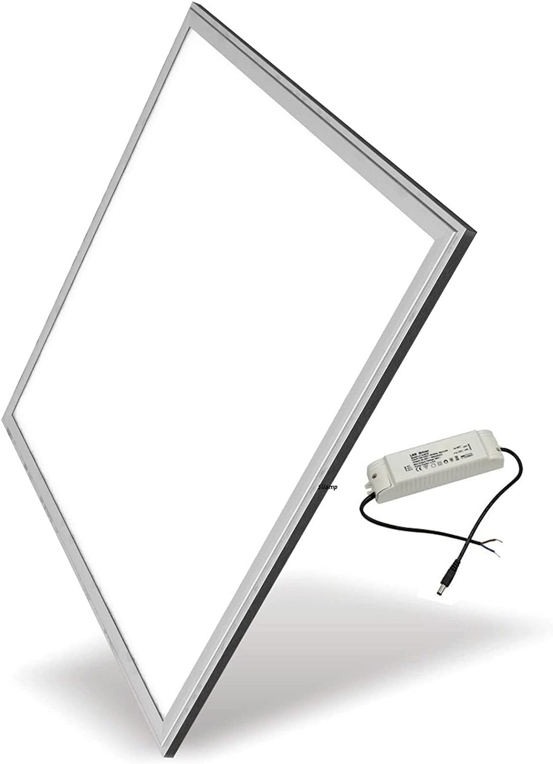 openspaceshop KIT 10 PANNELLI LAMPADA PANNELLO A LED 48W QUADRATO 60X60 CM PLAFONIERA AD INCASSO LUCE BIANCA FREDDA 6000-7500° K