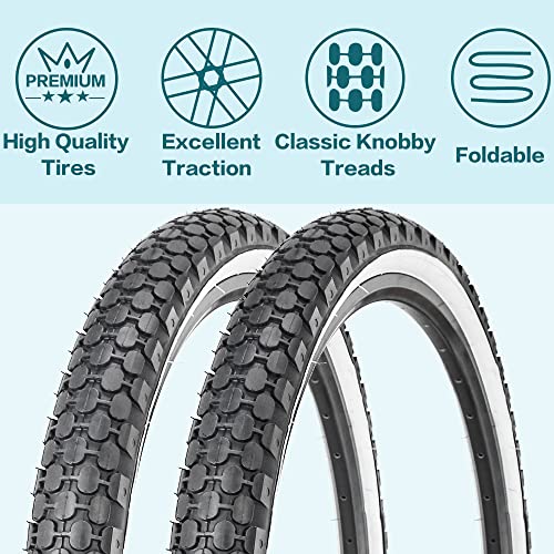 Bike Tire 24 X 2.125 Inch Folding Replacement Bicycle Tire For Beach Cruiser Bike (2 Tires 2 Tubes) #TOP2