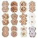 APICCRED 24PCS Burlap Flowers for Crafts 12Styles Natural Handmade Rustic Rose Flower for Burlap Decoration DIY Craft Bouquets Home Wedding Christmas Party Decoration