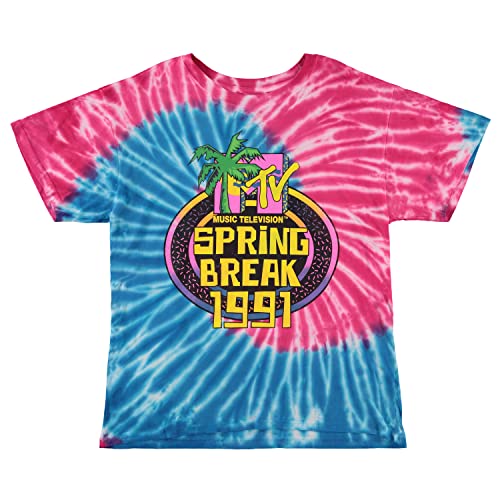 MTV Mens Tie Dye Shirt - #TBT Mens 1980's 1990's Music Television Clothing - Classic I Want My T-Shirt