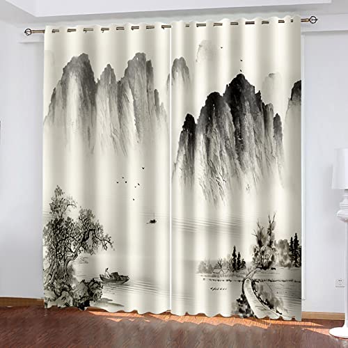 AMDXD Cortina de poliéster, 264 x 160 cm