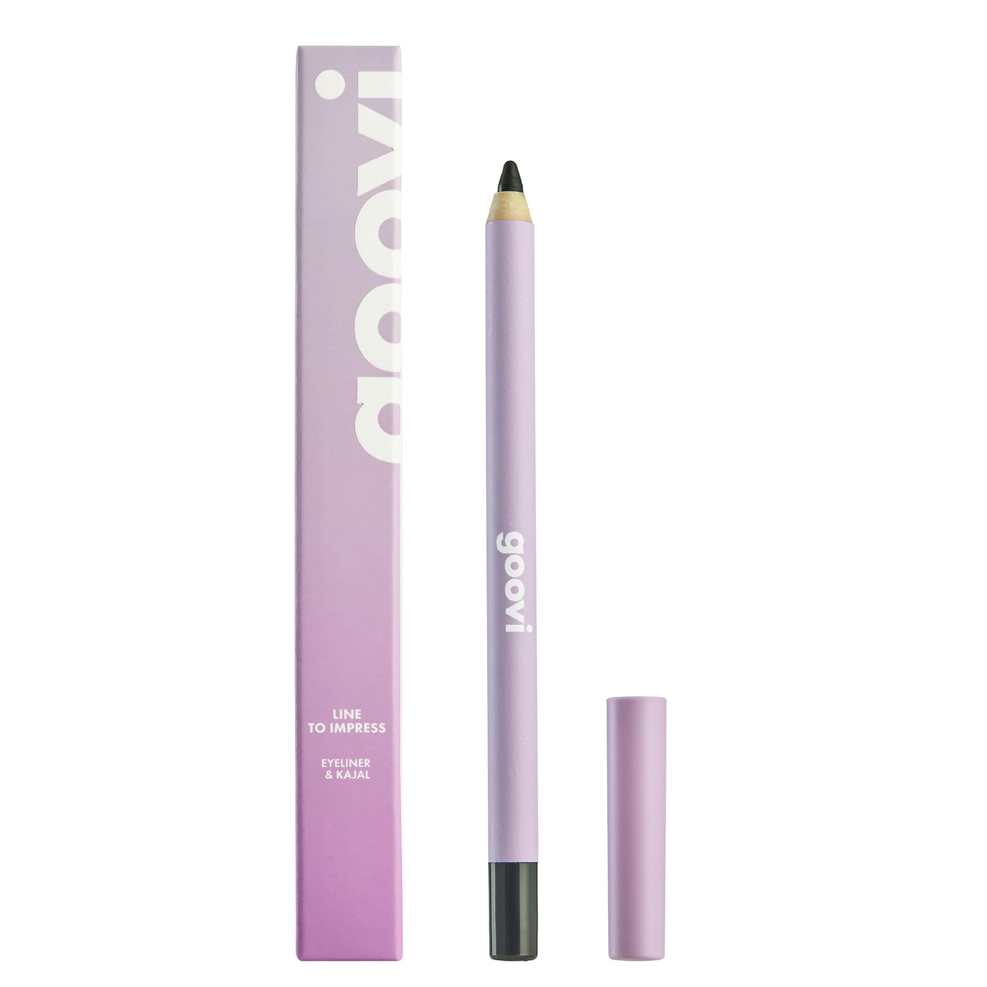 GOOVI Line To Impress Eye Pencil - Hochpigmentierter Eyeliner & Kajalstift - Glänzendes Finish, langanhaltend - schwarz - 1,2g