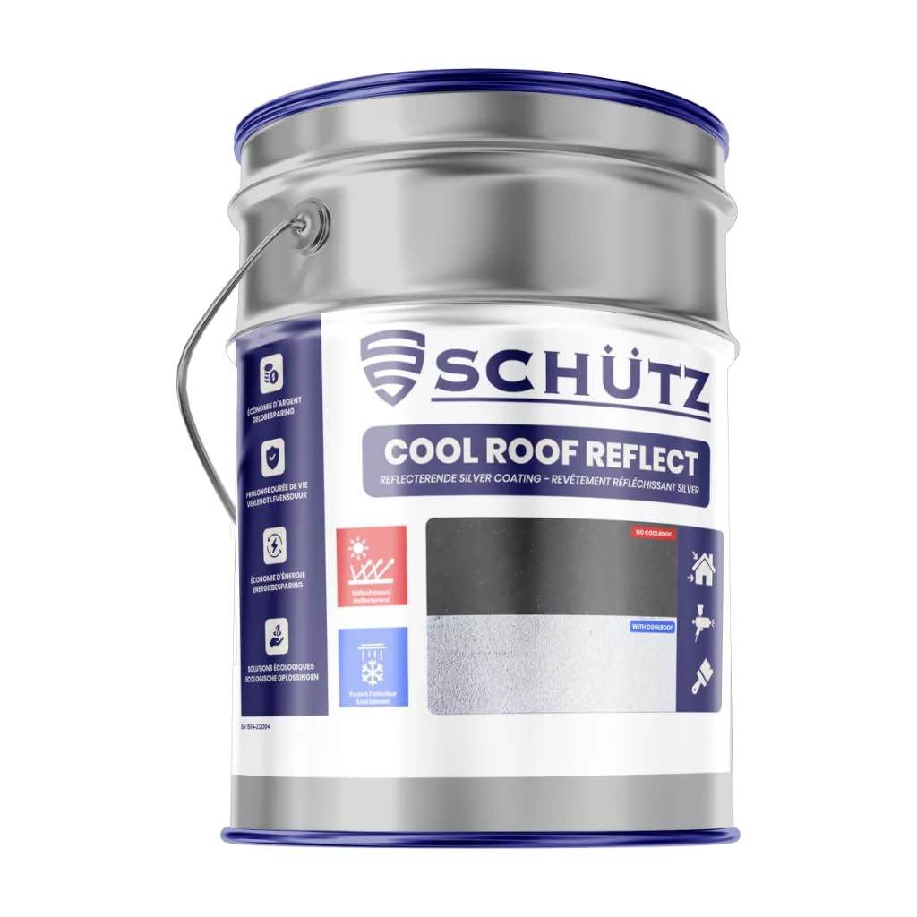 Schütz Cool Roof Reflect – Revêtement Réfléchissant ALU – 5L – Jusqu’à 30m²