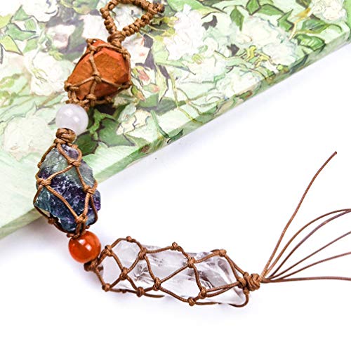 WINOMO 7 Cura Chakra Cristal Janela Decoração Do Carro Ornamentos Carro Pendurado Boa Sorte Shui Med