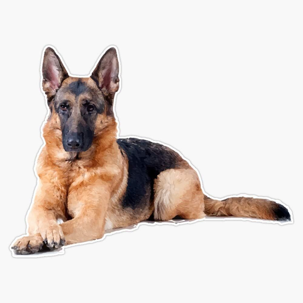 German Shepherd Vinyl Waterproof Sticker Decal Car Laptop Wall Window Bumper Sticker 5"