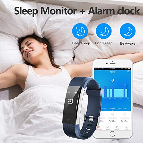 Lintelek Fitness Tracker with Heart Rate Monitor, Activity Tracker with Connected GPS, IP67 Waterproof Smart Fitness Band with Step Counter, Calorie Counter, Pedometer for Kids Women and Men