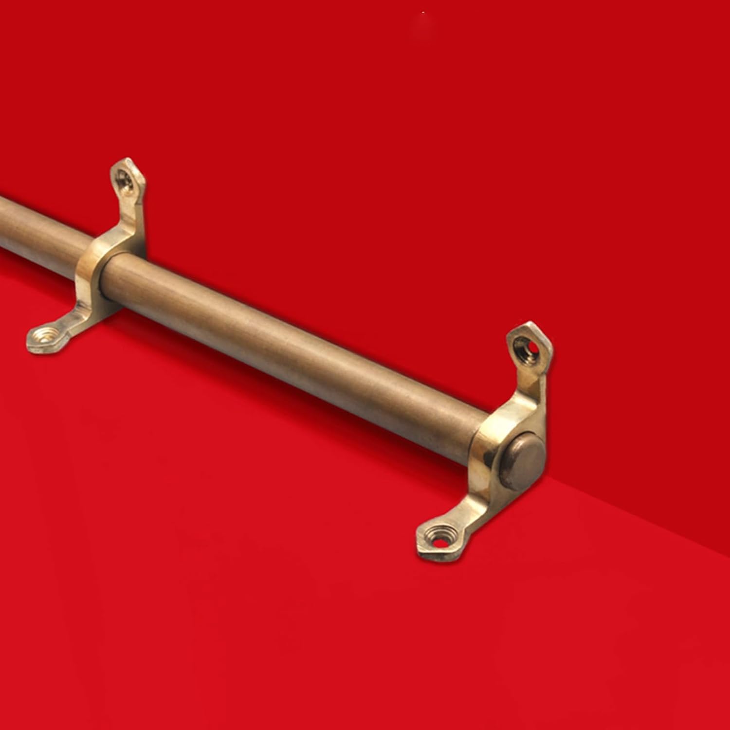 Modernas pinzas antideslizantes para alfombras con kit de montaje y soportes, 16 varillas de latón para peldaños comerciales y corredores de 76 cm / 30in, diseño tubular