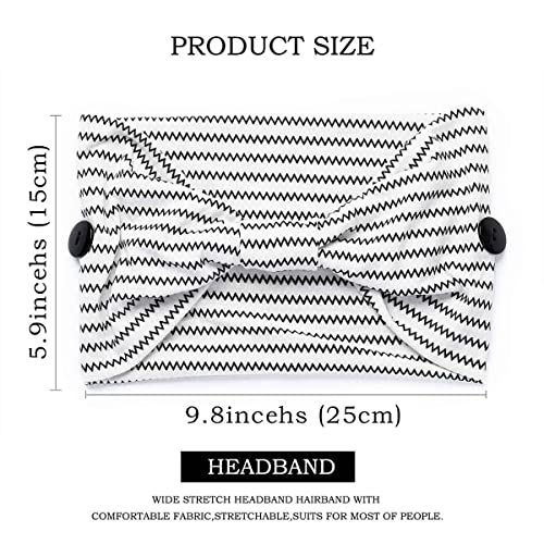 Olbye HB-73 Leopard Button Headband Wide Elastic Nurse Head Bands Workout Yoga Sports Hair Band Non Slip Turban Headwrap Mask Ear Saver Sweatband Boho Hair Accessories thumb #4
