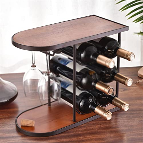 Soporte para 8 botellas de vino de hierro miniatura 4