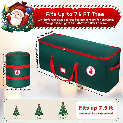 Nvrgiup Large Christmas Tree Storage Bag, Fits Up To 7.5 Ft Artificial Disassembled Trees With Durable Handles, Sleek Dual Zipper & Tag Card, Waterproof Tear-Proof Holiday Xmas Bags Box For Years Use #TOP1