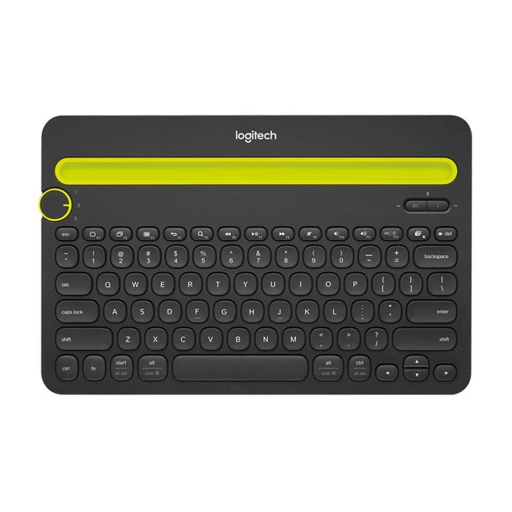 Logitech K480 Kabellose Multi-Device Tastatur Bluetooth Kompakt Skandinavisches QWERTY-Layout Schwarz
