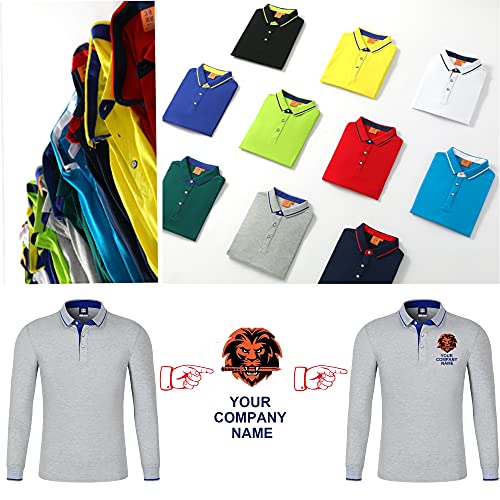 Personalized Men Long Sleev Polo Shirts Customized Casual Slim Fit Collar Shirt Work Shirt2