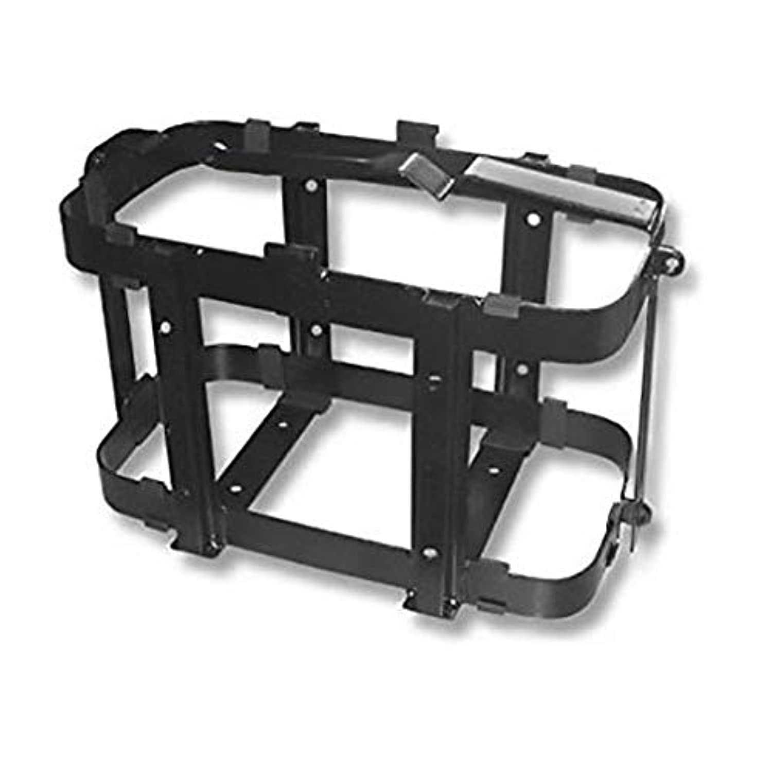 Jerry Can Holder and Mount - Black, Metal, Wall Mount, Outdoor, Lockable, Single Shelf, 37.15 lbs Capacity