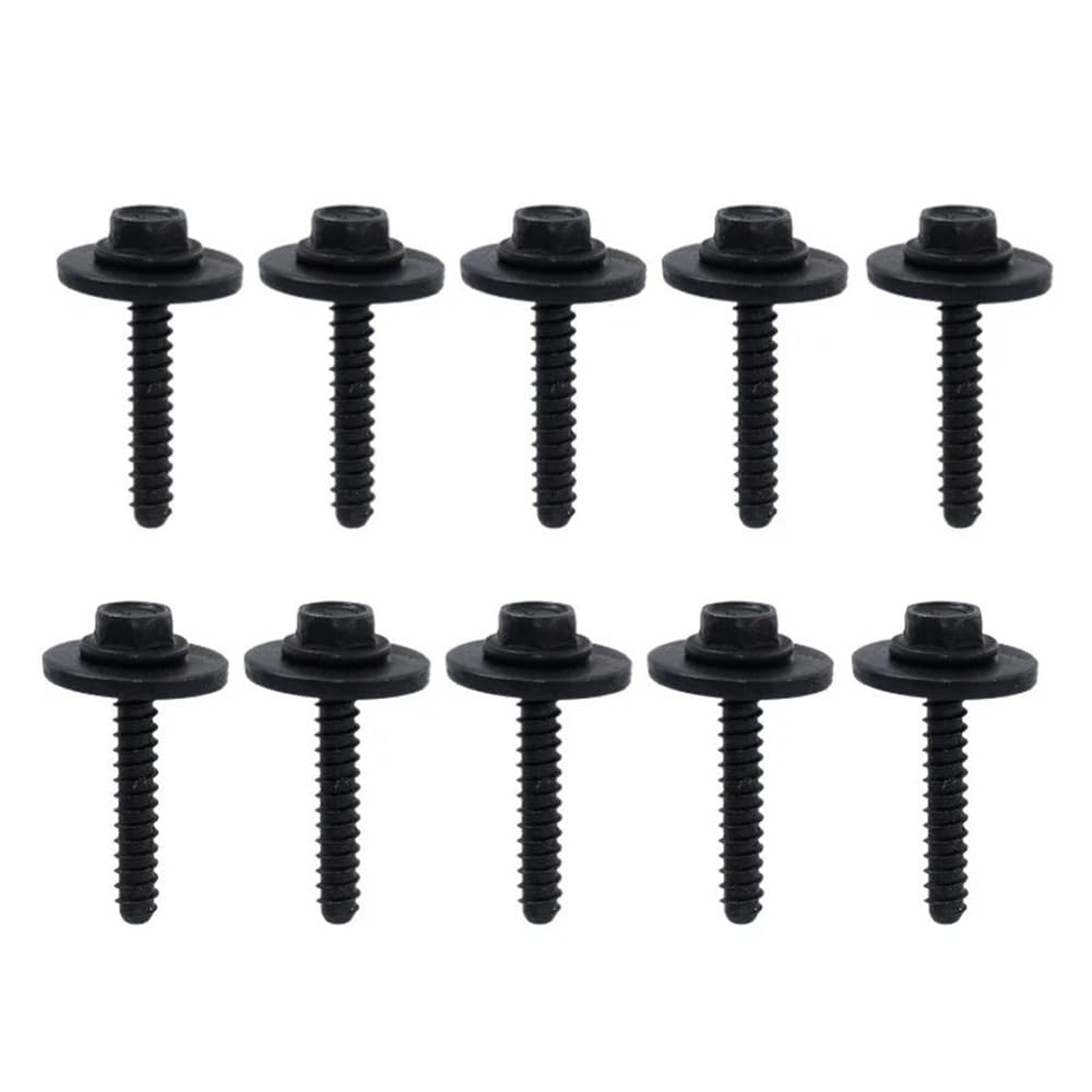 YTQMoreBNZ 10pcs Oe#11548270 11570498 Multi-purpose Bolt Splash Shield & Fender Liner Screw Compatible With Gm Buick Cadillac Chevy Gmc 2010-on(11570498 10PCS)