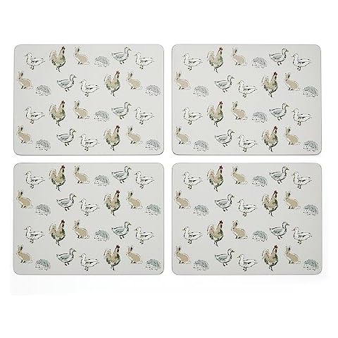Cooksmart Pack of 4 Country Animal Place Mats Cover