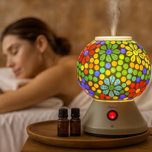 Image of Signamio Hand Made Table Top Camphor Diffuser Burner - Kapoor Dani Electrical Aroma Oil Diffuser Night Lamp - Kapoor Machine for Home & Office DN-6 (Aroma Oils not Included)
