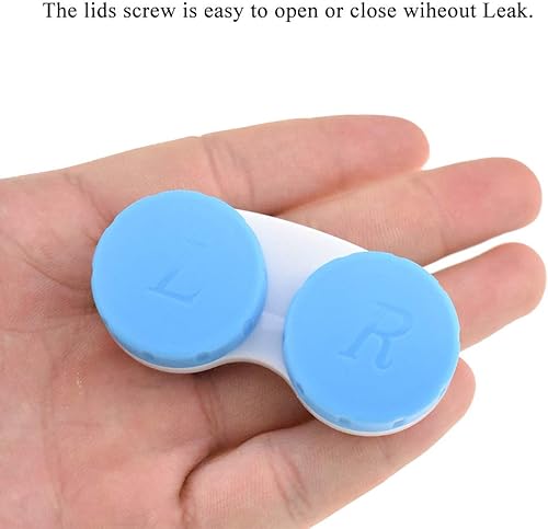 Miniatura 4 de HAHIYO Estuche para lentes de contacto, diámetro de 0.984 in, duradero, a prueba de fugas, práctico recipiente para lentes de contacto para ojos