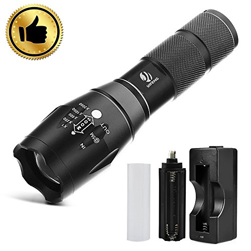 YIFENG Tactical Flashlight, High Lumen LED Flashlight with Rechargeable 18650 Lithium Ion Battery