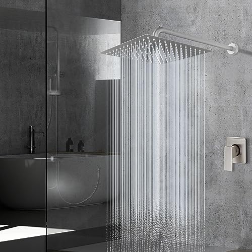 Voolan Stainless Steel Rainfall Shower Head with Extension Arm - Image 6