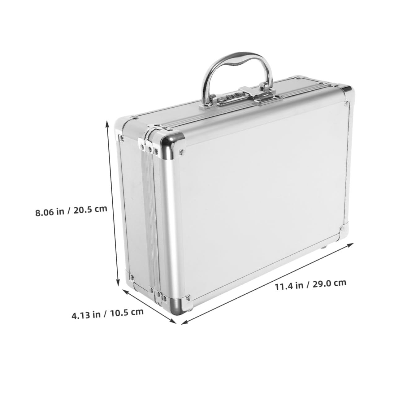 NUOBESTY Mallette Aluminium Rigide pour Ranger Outils Porte-Documents Métallique avec Fermeture par Code Étui De Transport Robuste