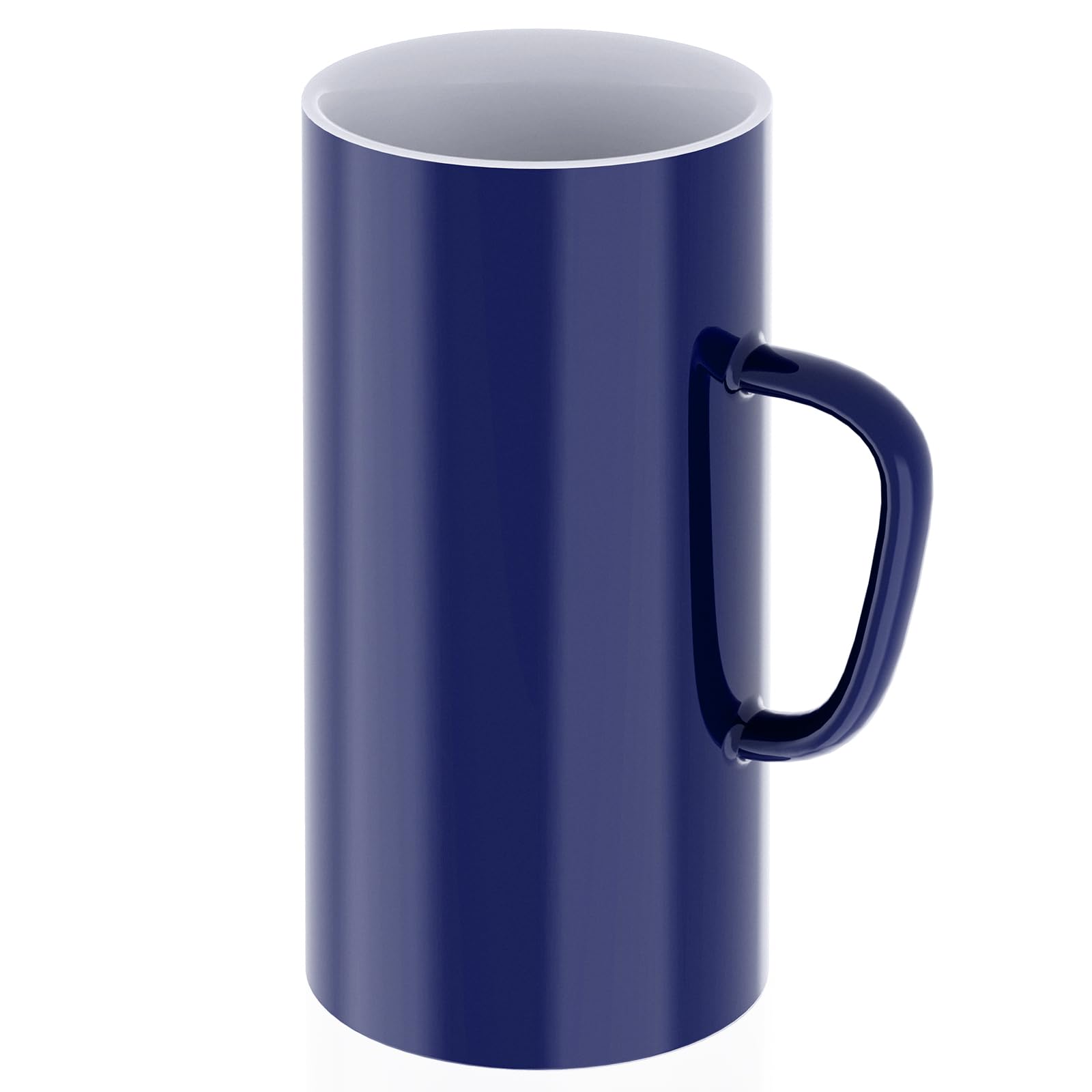 Linkidea - Tazas de café extragrandes de 113 ml, de cerámica extragrande con asa, de gran capacidad para la oficina y el hogar (Azul)