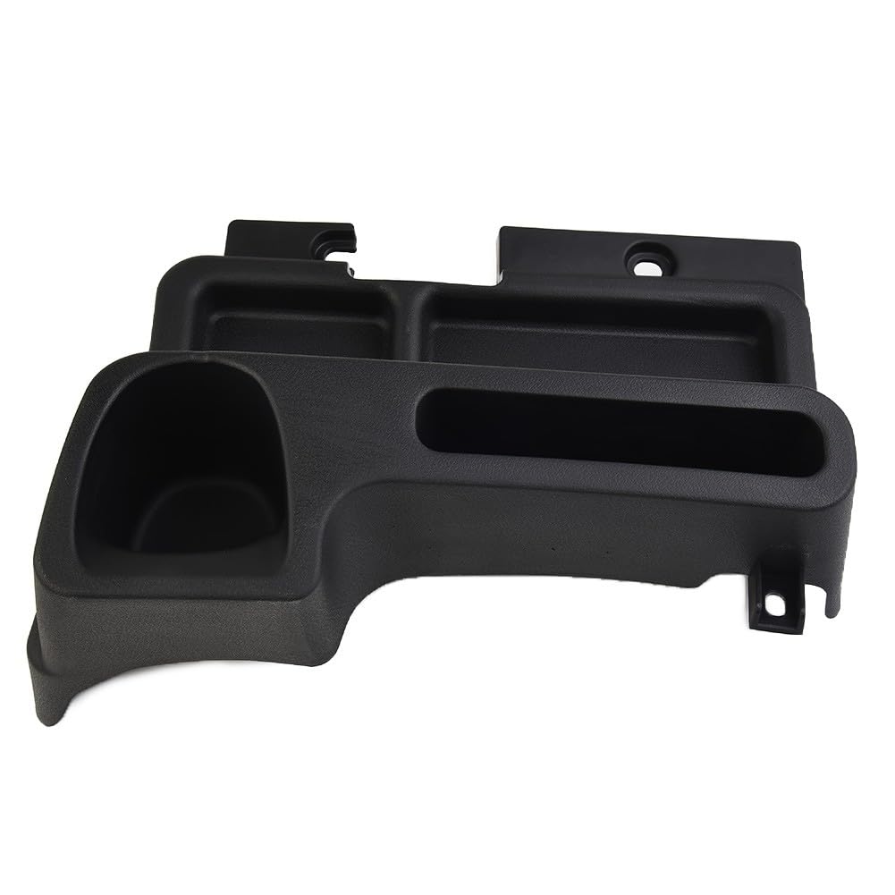 Bandeja de almacenamiento para consola central con portavasos para Toyota Land Cruiser LC70 LC71 LC76 LC79 09-20, organizador de coche de plástico negro con paquete de tornillos