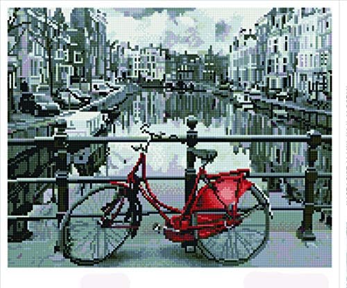 Diamond Full Coverage with Wooden Frame Painting Picture 40 x 50 Diamond Painting Set Embroidery Handmade Craft Mosaic Flowers Basket House On (GJ530)