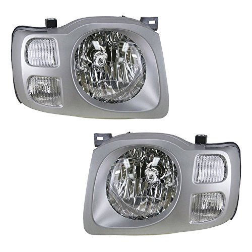 Image of TRQ Headlight Assembly Set NI2502148 NI2503148 | For 2002-2004 Nissan Xterra