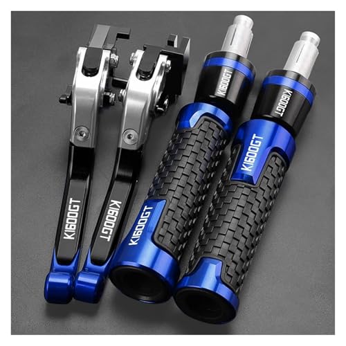 自転車 ?用于 K1600GT K 1600 GTオートバイ折りたたみブレーキクラッチレバーハンドルバーグリップエンドに最適(Blue2)