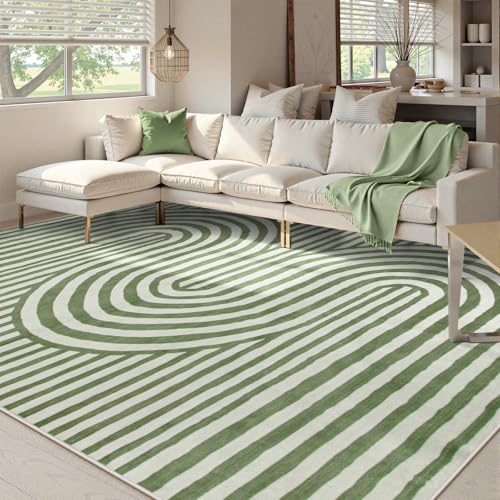 Tapete decorativo ultrasuave verde 5x7 ft miniatura 3