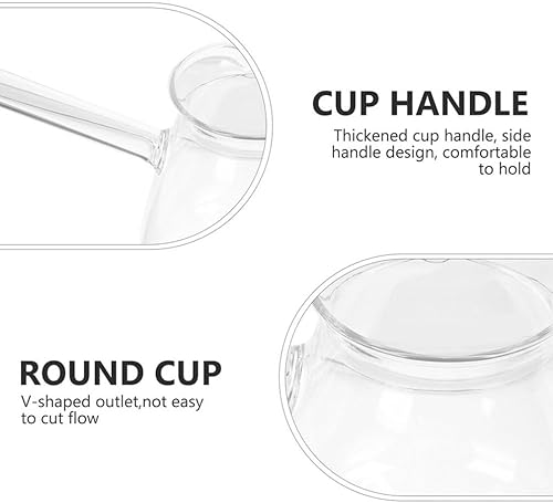 Miniatura 6 de Cabilock Tetera de cristal negro, 15.2 fl oz para estufa con mango lateral y calentador incorporado