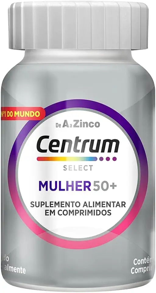 Centrum Select Mulher 50 mais Multivitamínico De A a Zinco, Suplemento Alimentar, 60 comprimidos