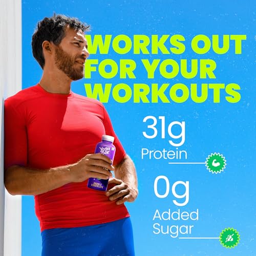 Image of Yogabar 31g Protein Shake - Double Chocolate, No Added Sugar, Low Fat, High Calcium, Ready-to-Drink, 250ml Bottle, Pack of 24