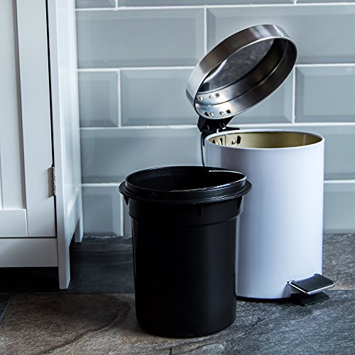 Home Discount® Bagno Pattumiera 3 Litri in Acciaio...