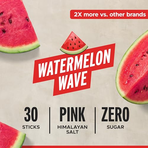 Image of LIFEAID FITAID Hydrate Clean Electrolyte Mix, Zero Sugar, Balanced Electrolyte Ratios: 600mg Sodium, 500mg Potassium, 125mg Magnesium, Watermelon Wave, for Exercise & Active Hydration, 30 Sticks