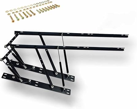 Heavy Duty Bed Storage Lift, Lifting Bed Mechanism,Lift Up Balance Storage Bed Frame Hinge Set, Pneumatic Folding Bed Gas Spring Lid Stay, Slide Open, Silent Opening And ClosingApplicable to 1.2m bed