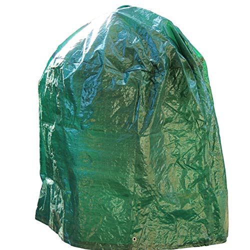 AFP Gartenmöbel-Schutzhülle PE Gartengrill, grün, 70x Ø 80cm - Gartenmöbel Abdeckung - wetterfeste Schutzhaube/Abdeckplane / 2 Jutesäckchen Gratiszugabe