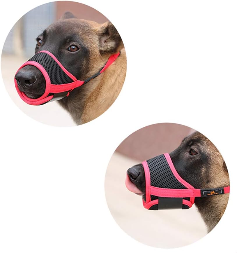 養楽堂 犬のマズル 犬用マズル口輪 無駄吠え 噛みグセ キズなめ 咬みつき防止 アップグレード 柔らかい 犬の口を保護する Xl 赤い色 贈与