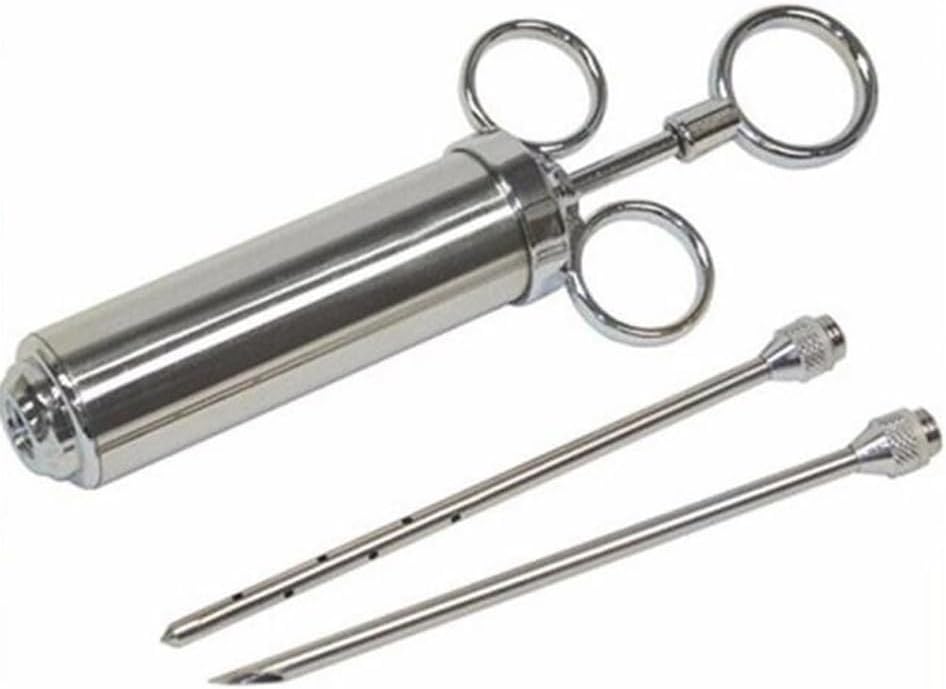 Stainless-Steel Meat Injections Syringe Kit Poultry Marinade Flavours Injector BBQ Grills & Smokers Accessories Easy Use