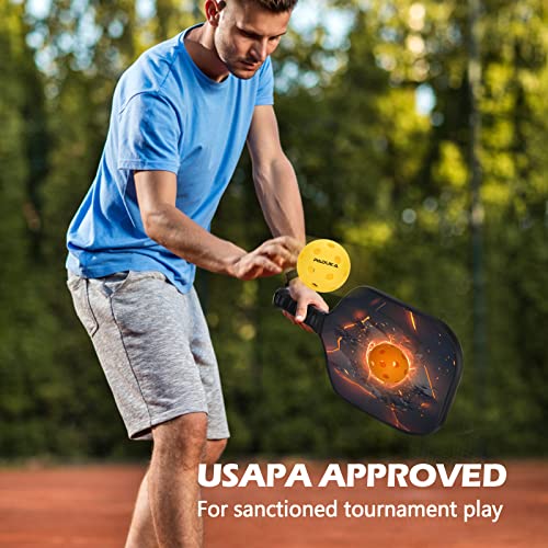 Great Pickleball Paddles, Carbon Fiber/Graphite Face Lightweight Pickle Ball Paddle Set Of 2, Polypropylene Honeycomb Core, Cushion Comfort Grip, Mid-Weight Pickleball Paddle For Beginners & Profe #TOP5