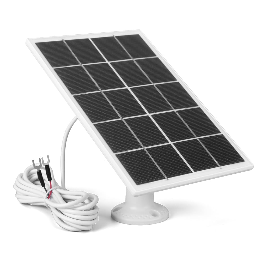 Solar Panels, 20W Solar Panel for IP65 Charger 9.8Ft Charging Cable(White)
