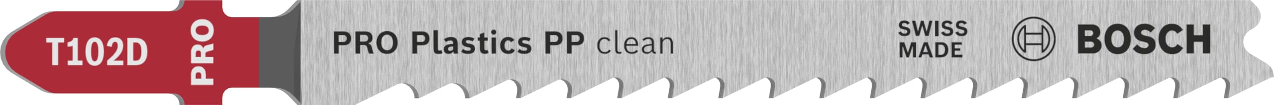 Bosch 2x PRO Plastics PP Clean T102D Jigsaw Blade (for Plastics, PP & PE, Length 100 mm, 2 pcs)