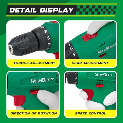 Image of 12V Cordless Drill Set with 2 Batteries for Home DIY