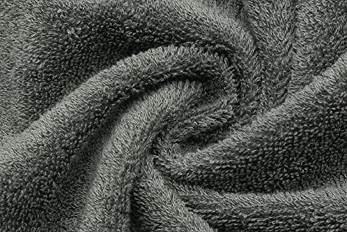 ZOLLNER Szare Rękawice do Kąpieli 10 Sztuk 100% Bawełna 500 g/m2 17x21 cm