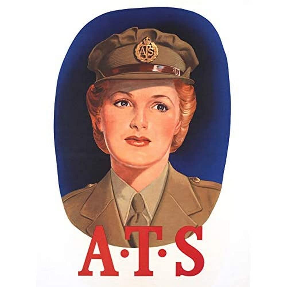 Artery8 War WWII UK ATS Recruitment Auxiliary Women Unframed Wall Art Print Poster Home Decor Premium