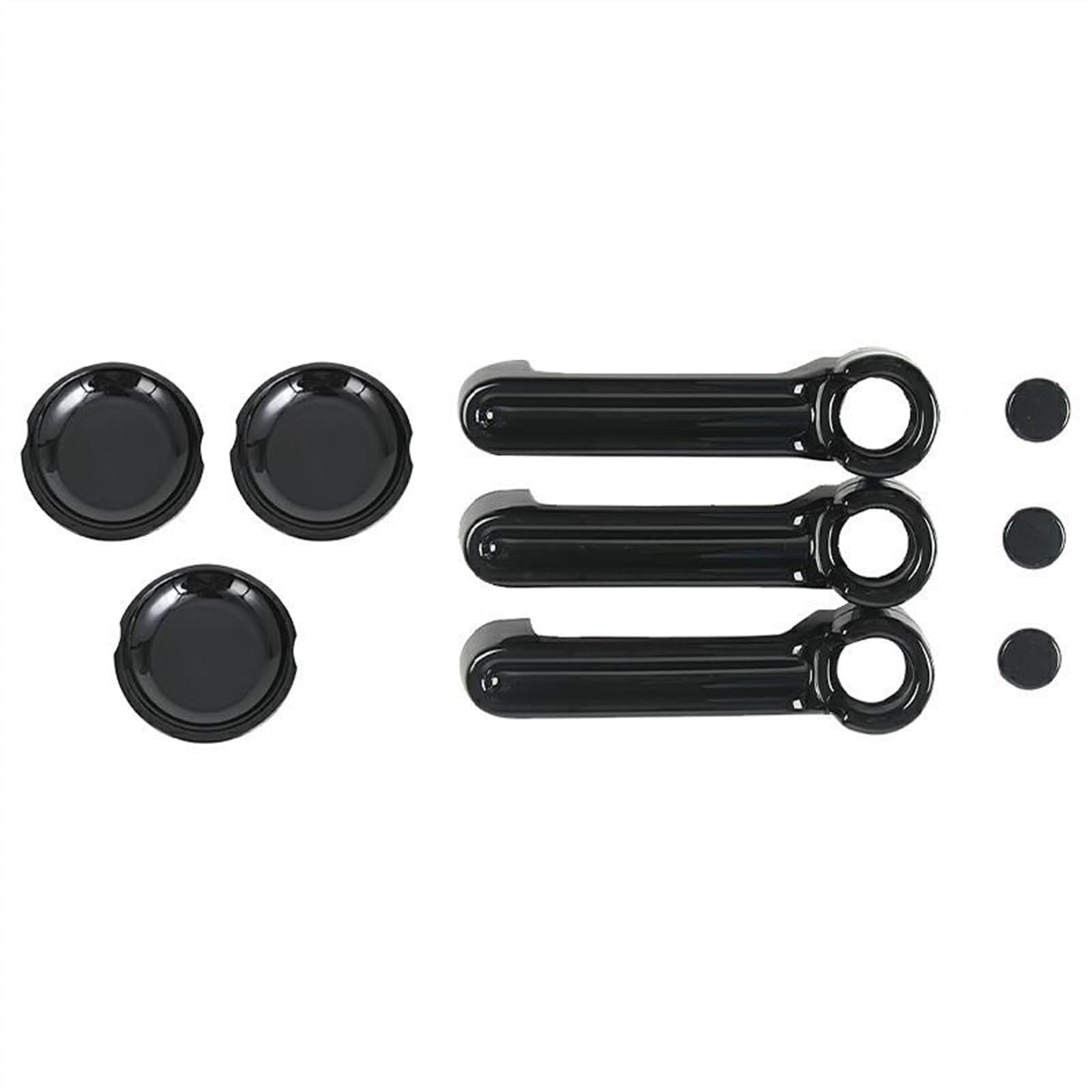 Manijas de puerta ABS negro texturizado para Jeep Wrangler JK 2007+