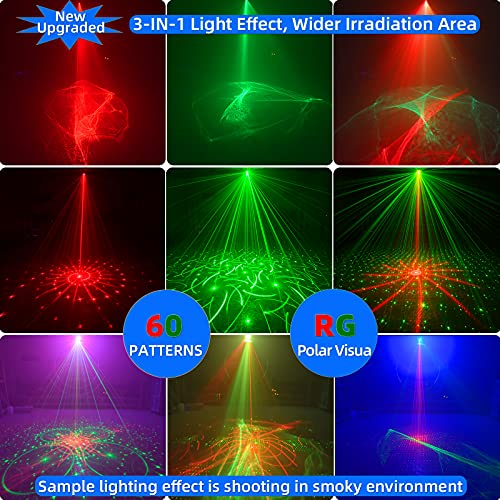 New Upgraded Party Northern Lights, Portable Disco Dj Light With Unique Nebula Effect, Strobe Led Light Remote Control, Sound Activated Rave Stage Projector For Indoor Outdoor Birthday Show Home Bar #TOP2